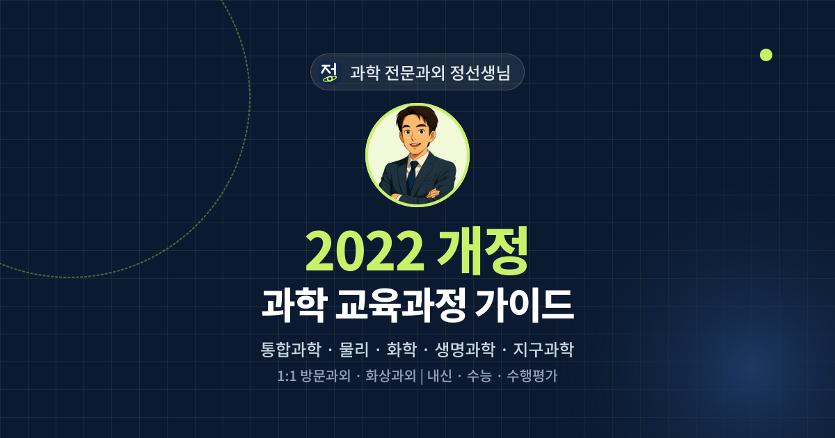 2022 개정 과학 교육과정 가이드 대표 이미지